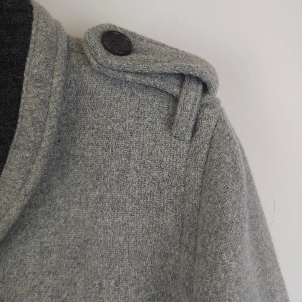 J.Crew Womens 8 Stadium Cloth Gray Wool Coat Nello Gori Jacket Quiet Luxury City - Picture 8 of 16